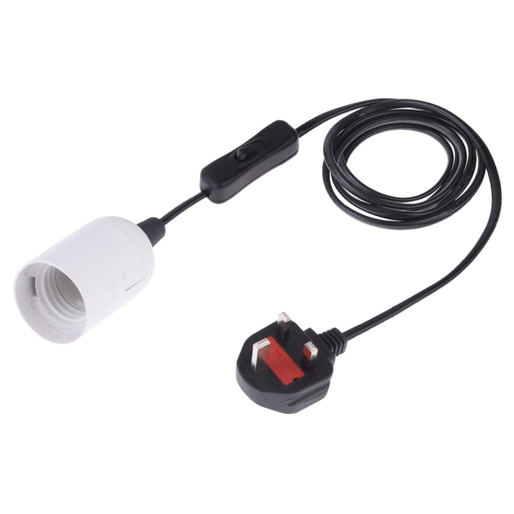 E27線帽開關燈座枝形吊燈電源插座 帶1.8米延長線 大英規