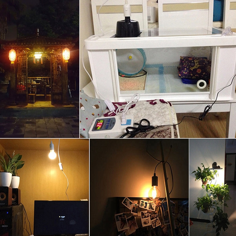 E14線帽燈座枝形吊燈電源插座 帶1.2米延長線 小英規