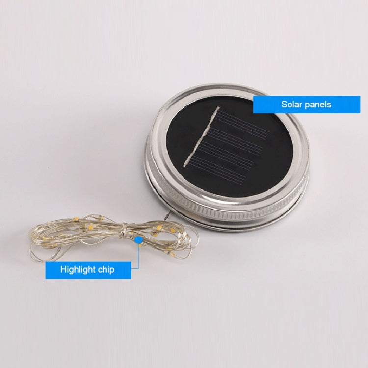 20燈珠 太陽能梅森瓶蓋燈 戶外庭院LED裝飾吊燈 不包含瓶身