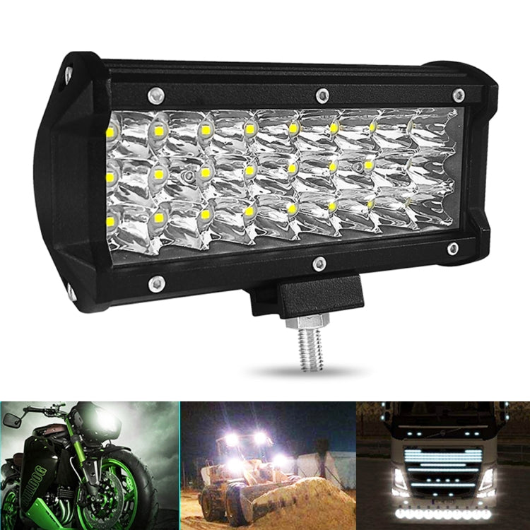 7寸18W 3排 LED長條燈工作行駛改裝越野車燈車頂長條燈