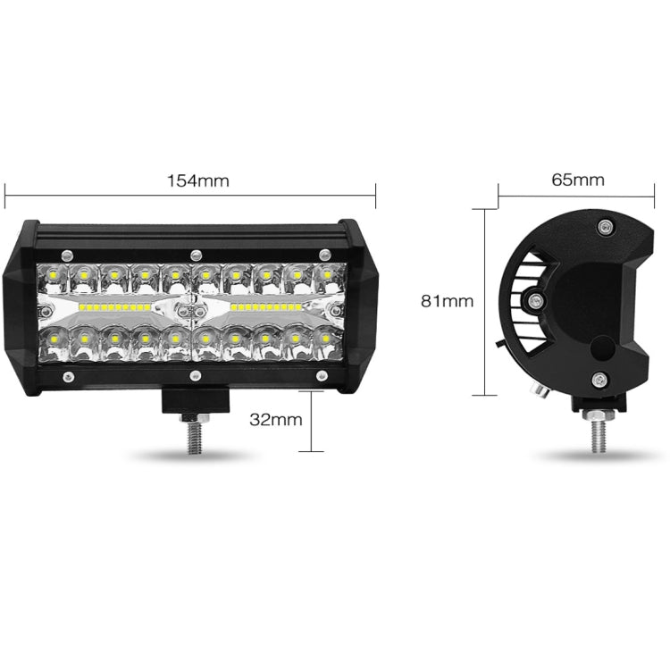 7寸30W  LED長條燈工作行駛改裝越野車燈車頂長條燈