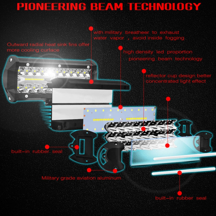 7寸30W  LED長條燈工作行駛改裝越野車燈車頂長條燈