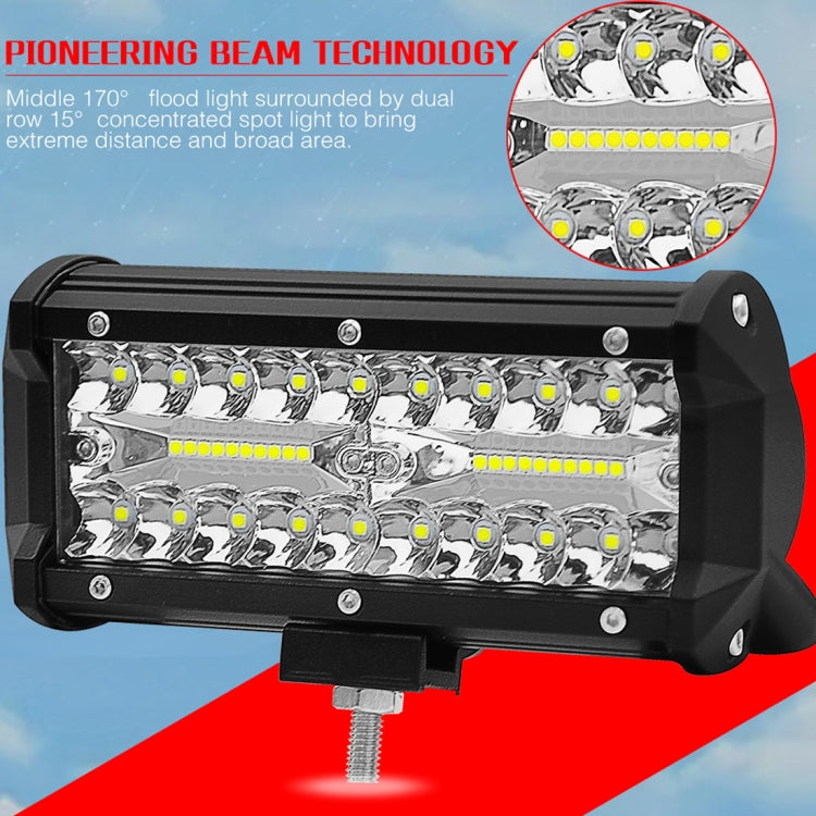 7寸30W  LED長條燈工作行駛改裝越野車燈車頂長條燈