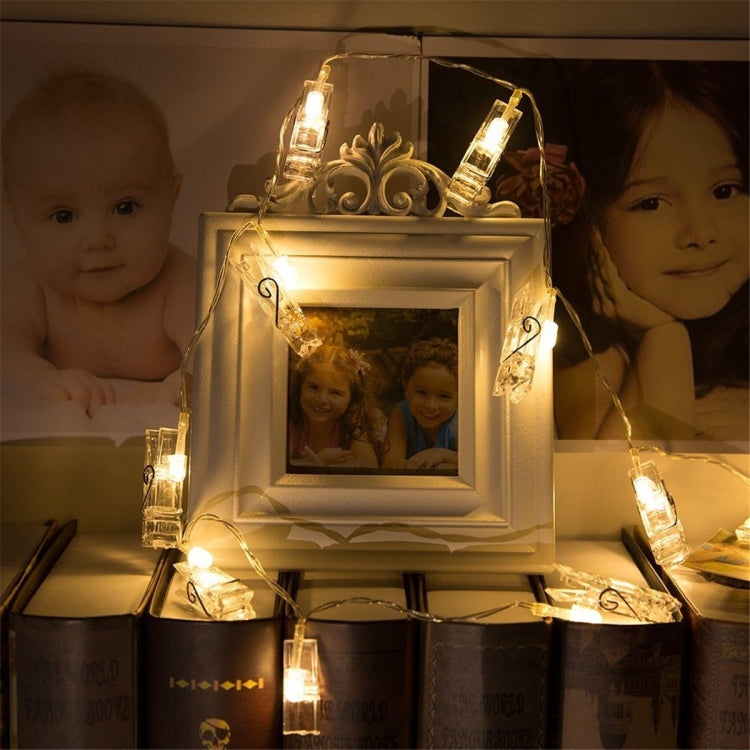 1.5米 10燈珠 LED相片夾子燈 電池盒供電