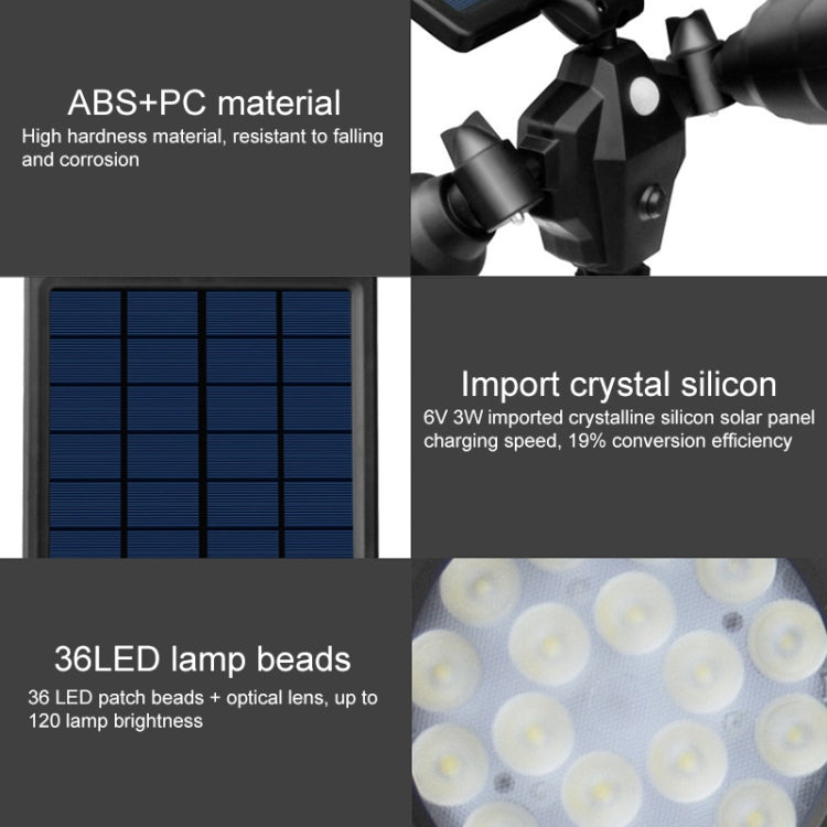 太陽能機器人射燈 戶外草坪雙頭智能感應燈