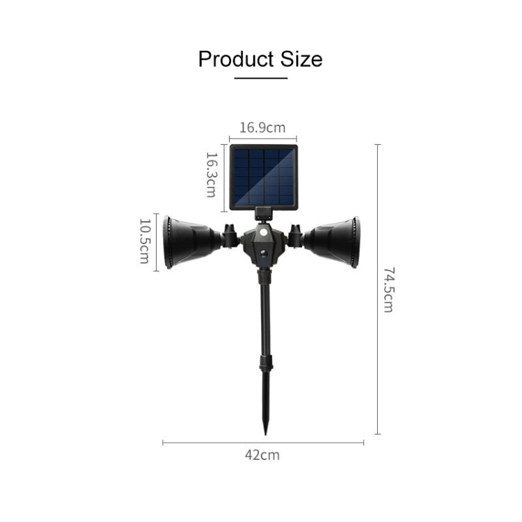 太陽能機器人射燈 戶外草坪雙頭智能感應燈