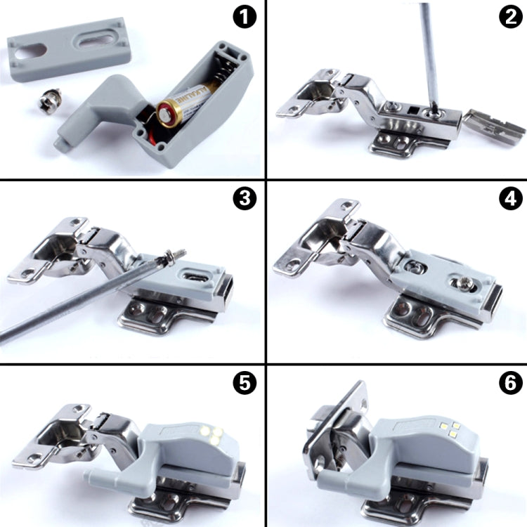 十個賣 0.3W 通用LED鉸鏈傳感器燈 櫥櫃夜燈自動開/關燈泡