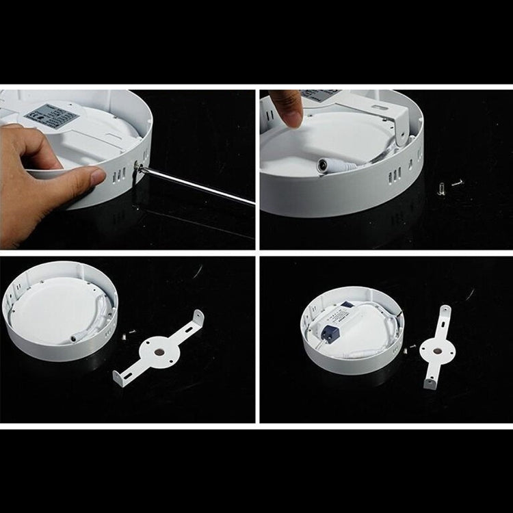 6W 明裝方形吸頂燈 30顆SMD 2835燈珠, 外徑12cm AC 85-265V