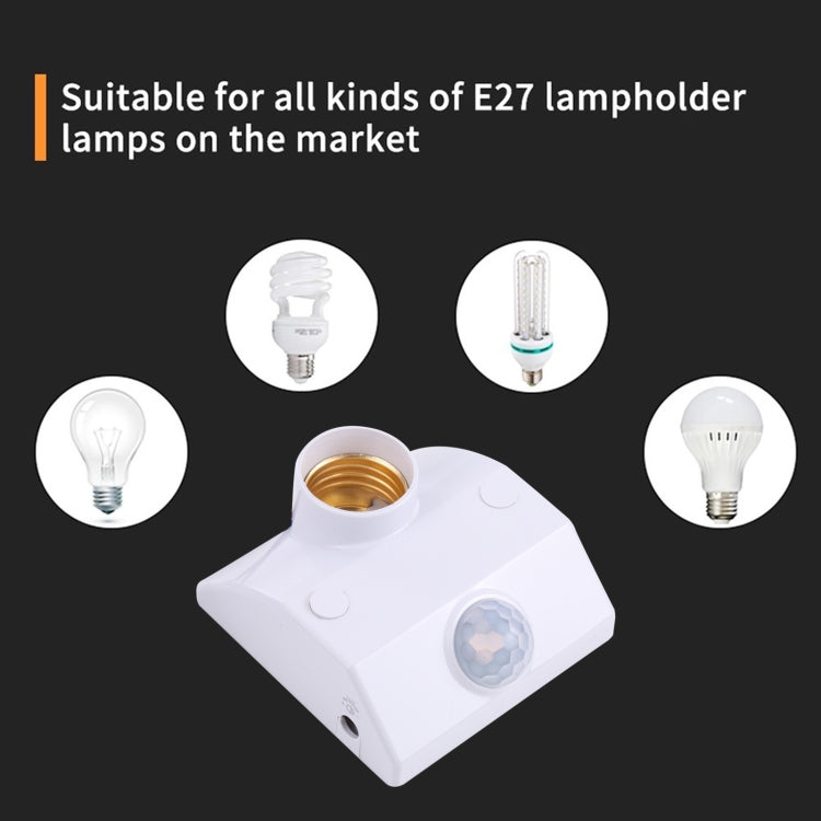 E27 人體感應燈座，AC 110-240V