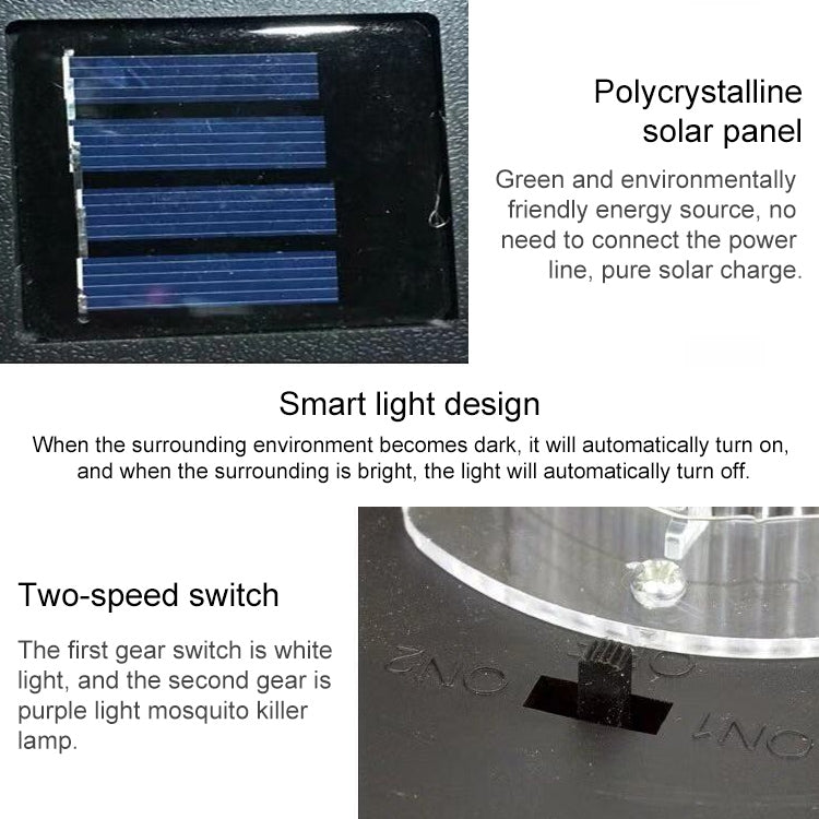 太陽能滅蚊燈 戶外農場地插草坪燈LED電擊殺蟲燈 IP44防水