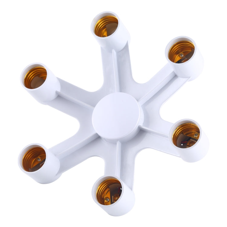 1轉6 E27標準燈座底座轉換器 LED燈泡插座適配器