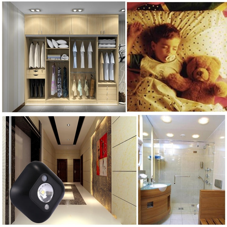 光控+人體感應壁燈/小夜燈/櫥櫃衣櫃感應燈 白光 感應距離：2-3米