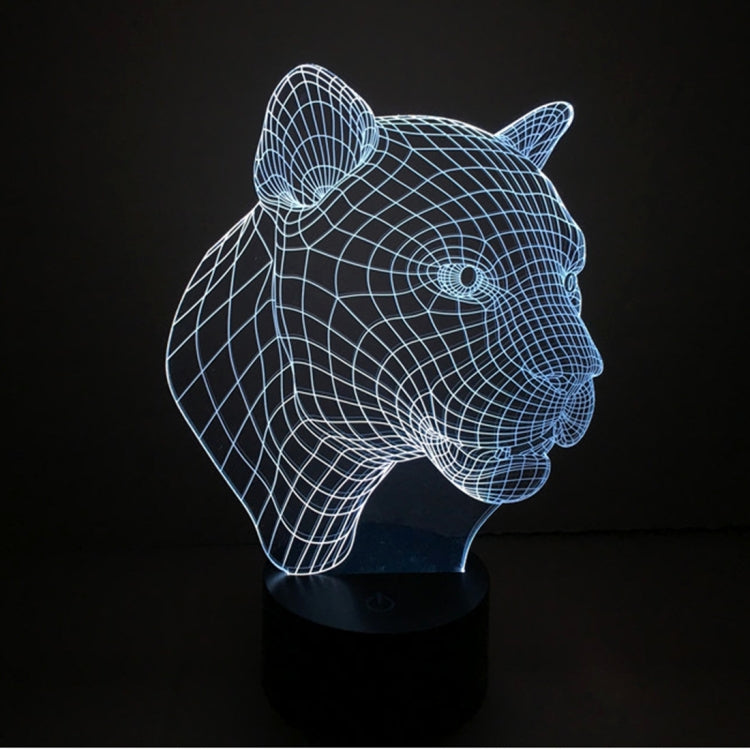 豹子款3D燈 七彩漸變觸控三維立體燈/檯燈/小夜燈