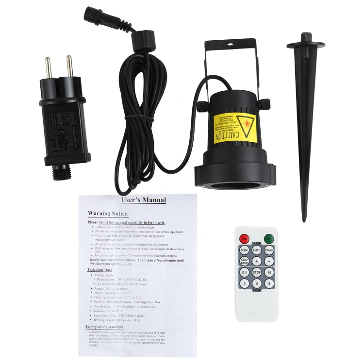 LED戶外庭院靜態漫天星激光投影裝飾燈 IP44防水帶遙控，歐規