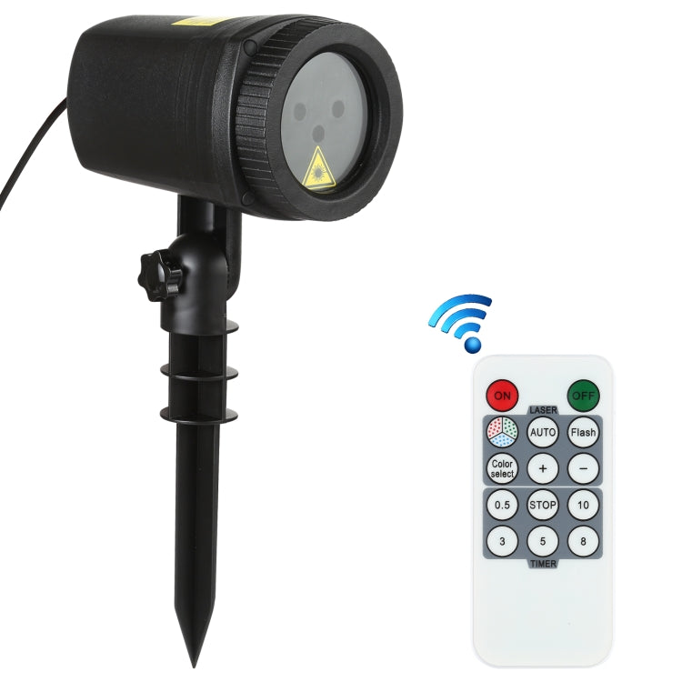 LED戶外庭院激光投影裝飾燈 IP44防水帶遙控，美規