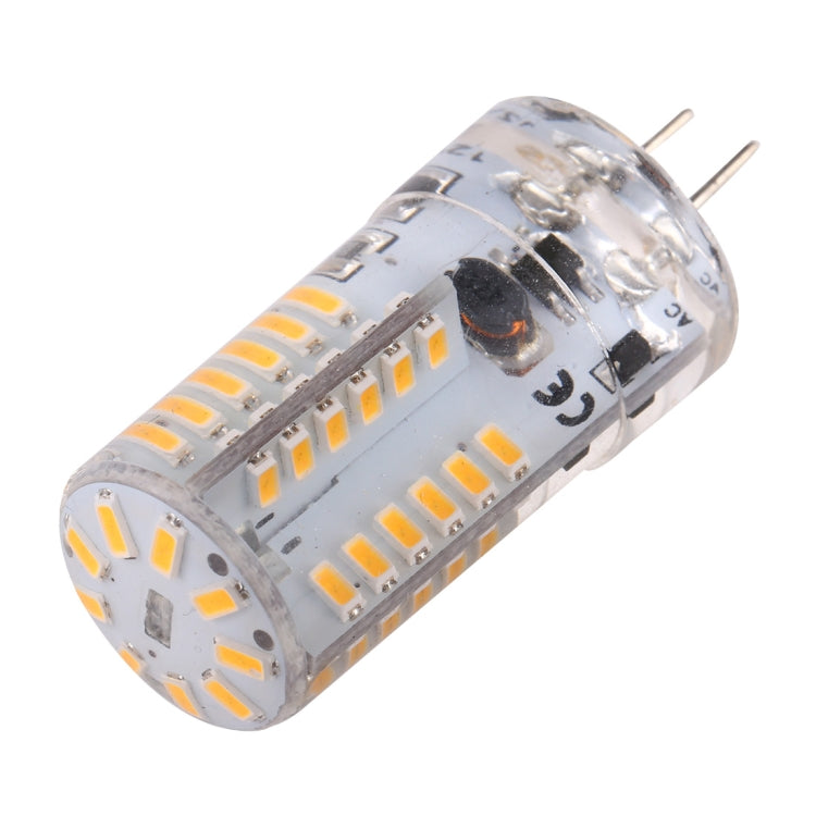 G4 2800-3200K 200LM 57燈 硅膠LED玉米燈，3014 SMD，燈光顏色：暖白，AC / DC 12-16V