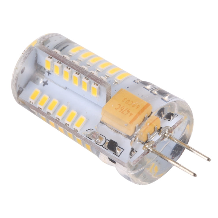 G4 6500K 200LM 57燈 硅膠LED玉米燈，3014 SMD，燈光顏色：白光，AC / DC 12-16V