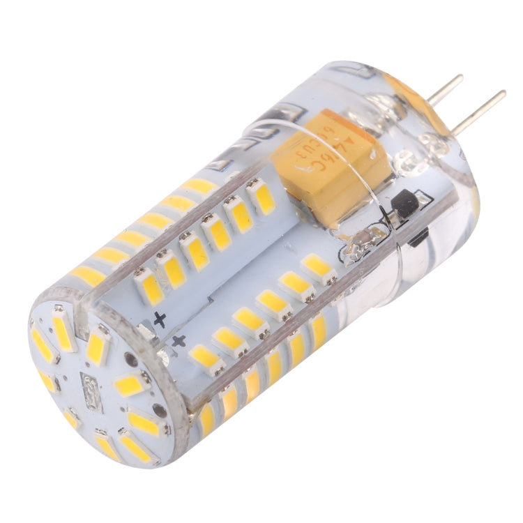 G4 6500K 200LM 57燈 硅膠LED玉米燈，3014 SMD，燈光顏色：白光，AC / DC 12-16V