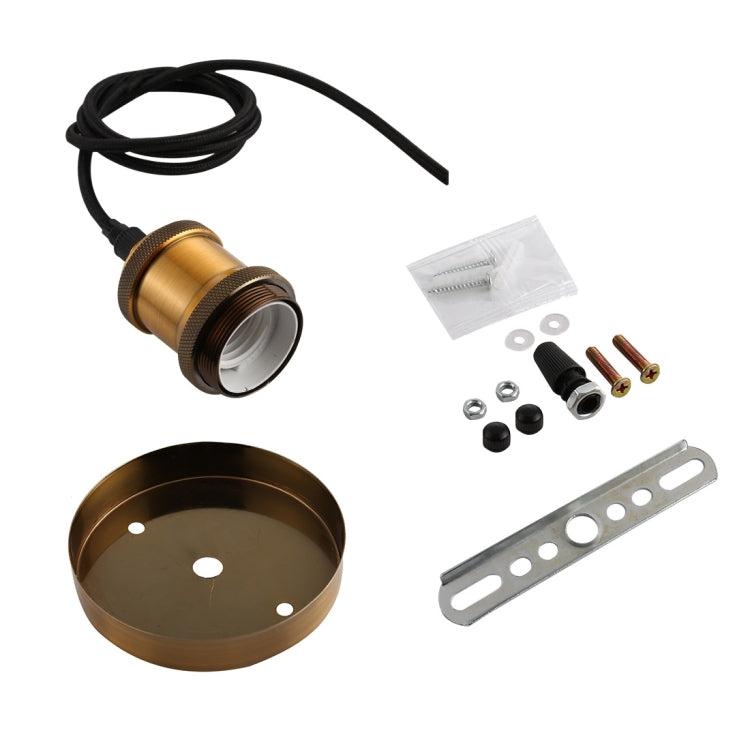 E27 編織線身轉接頭燈頭，線長：1m