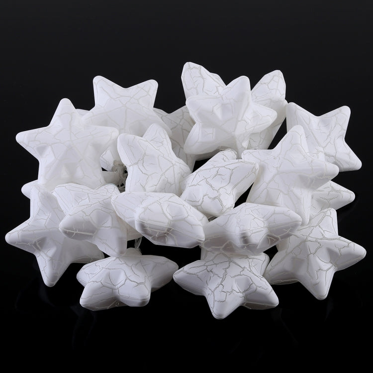 3米 20燈珠 USB 裂紋星星聖誕節節日裝飾燈串 室內布置燈串