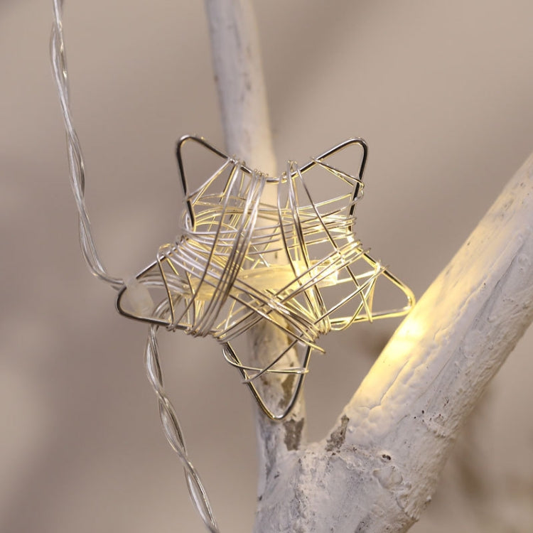 3米 20燈珠 USB 鏤空星星聖誕節節日裝飾燈串 室內布置燈串