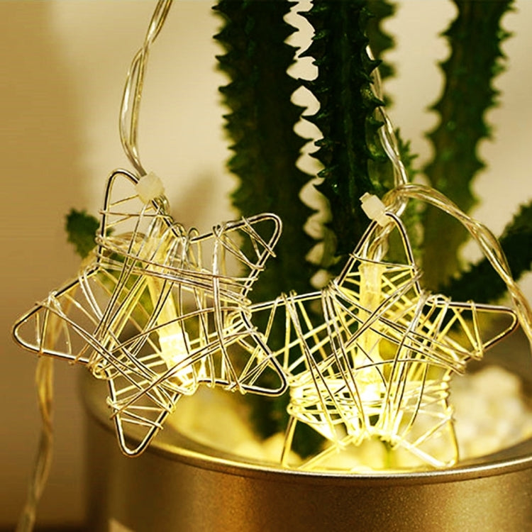 3米 20燈珠 USB 鏤空星星聖誕節節日裝飾燈串 室內布置燈串