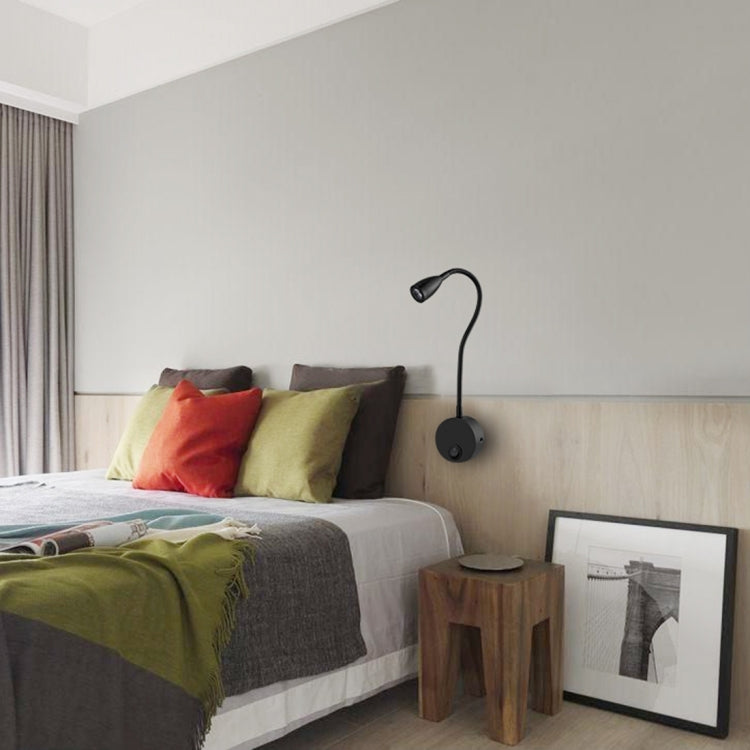 CL-S006 3W 160流明 3000-3200K LED鵝頸軟管壁燈 閱讀燈軟管射燈 通過CE/FCC認證 鵝頸軟管長度：30厘米 美規或歐規，默認出美規