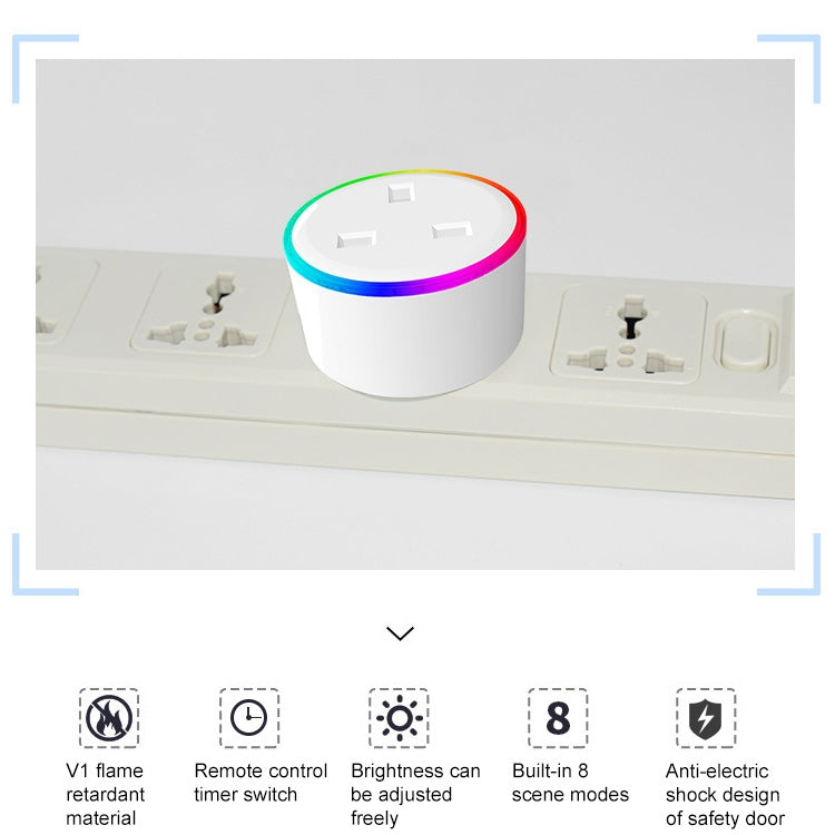 XS-SSC03 10A WiFi智能情景燈插座 支持Alexa&Google Home語音控制 英規 AC 220-240V