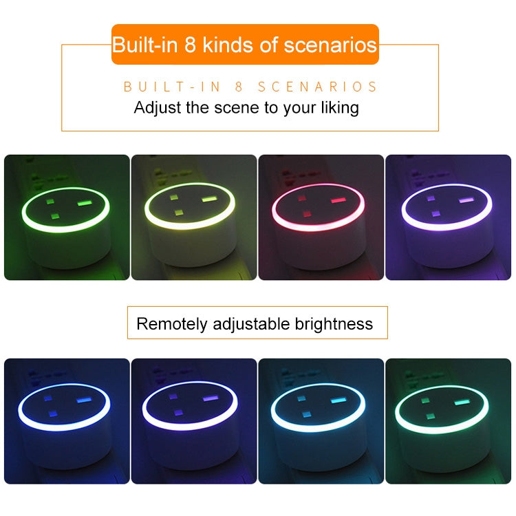 XS-SSC03 10A WiFi智能情景燈插座 支持Alexa&Google Home語音控制 英規 AC 220-240V