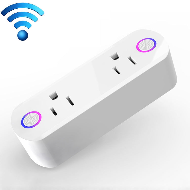 XS-A23 15A WiFi一拖二雙插智能插座 支持Alexa&Google Home語音控制&IFTTT AC 100-240V 美規