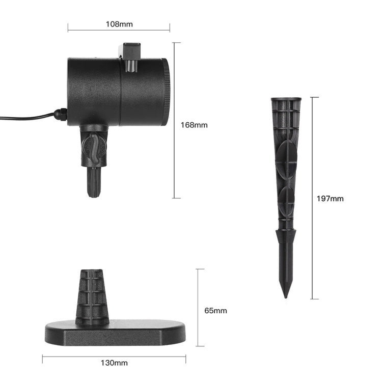 Blinblin CPF-LM401 4W ABS殼IP65防水戶外草坪燈 八組圖案 白光