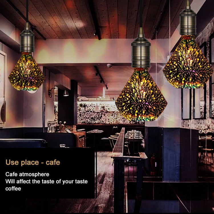 95平鑽 E27 4W 3D煙花燈 48顆SMD2835燈珠 IP65防水 暖白光 AC 85-265V