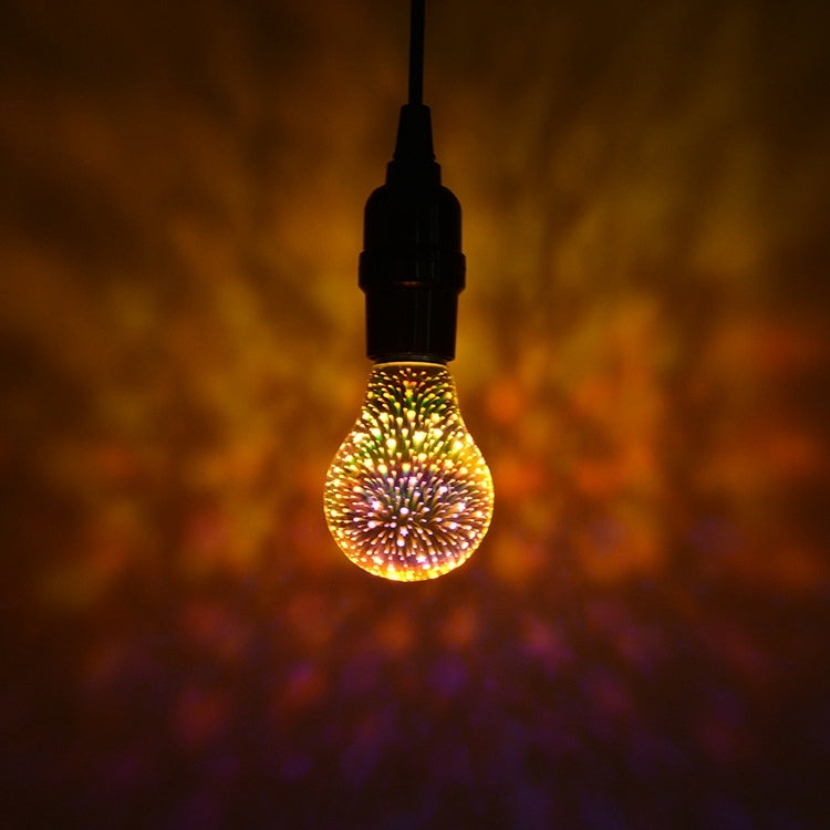 A60 E27 4W 3D煙花燈 48顆SMD2835燈珠 IP65防水 暖白光 AC 85-265V