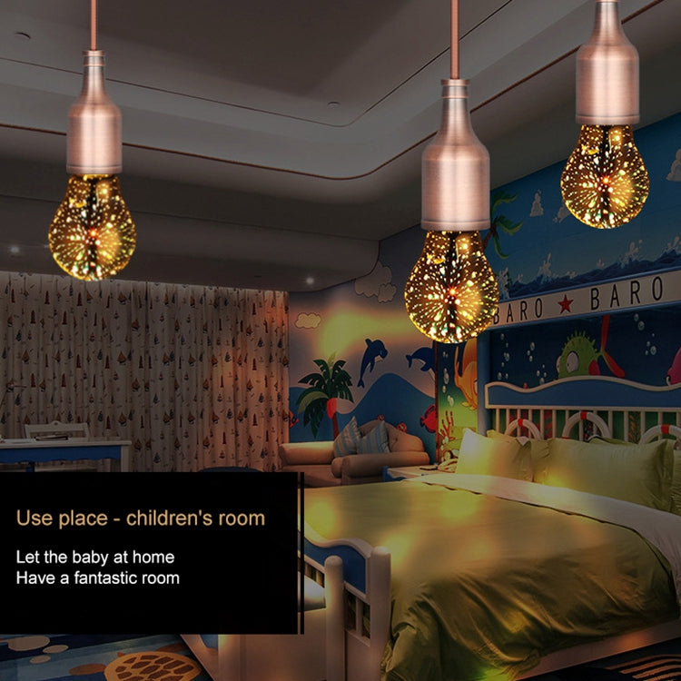 A60 E27 4W 3D煙花燈 48顆SMD2835燈珠 IP65防水 暖白光 AC 85-265V