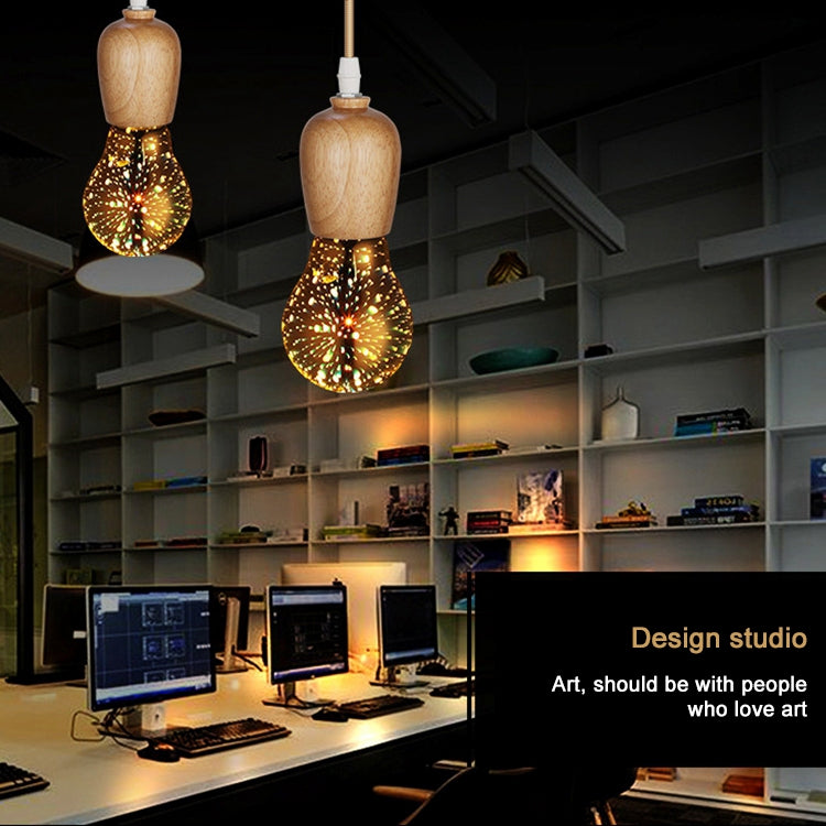 A60 E27 4W 3D煙花燈 48顆SMD2835燈珠 IP65防水 暖白光 AC 85-265V