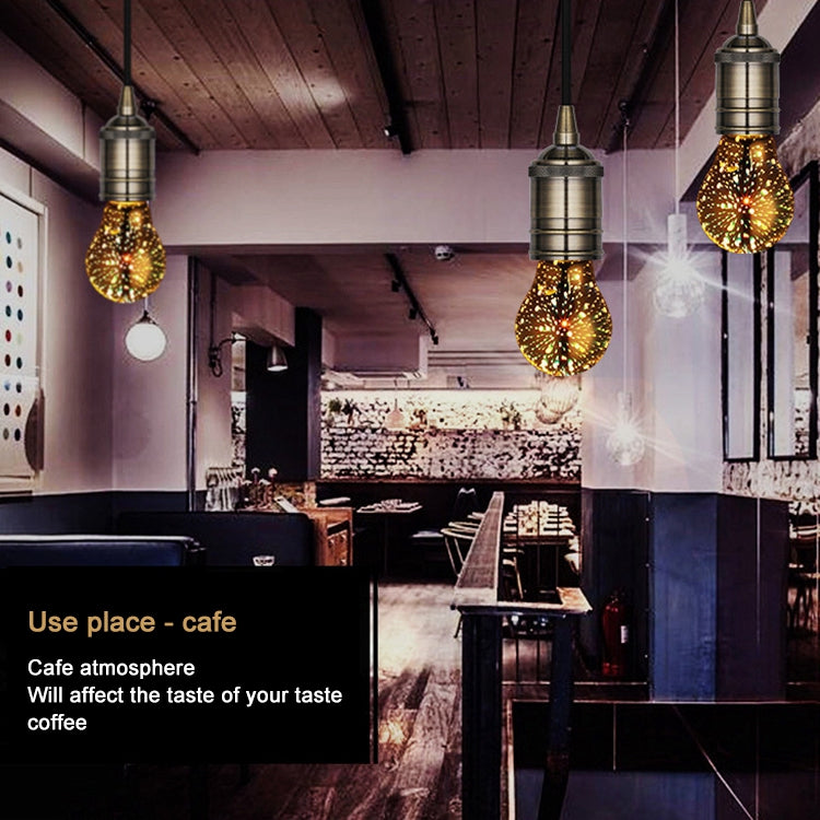 A60 E27 4W 3D煙花燈 48顆SMD2835燈珠 IP65防水 暖白光 AC 85-265V