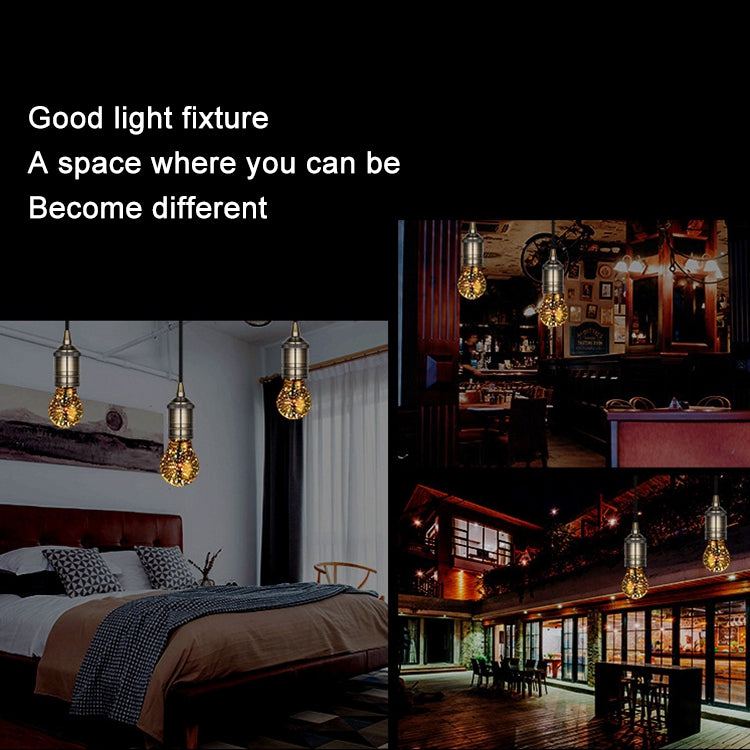 A60 E27 4W 3D煙花燈 48顆SMD2835燈珠 IP65防水 暖白光 AC 85-265V