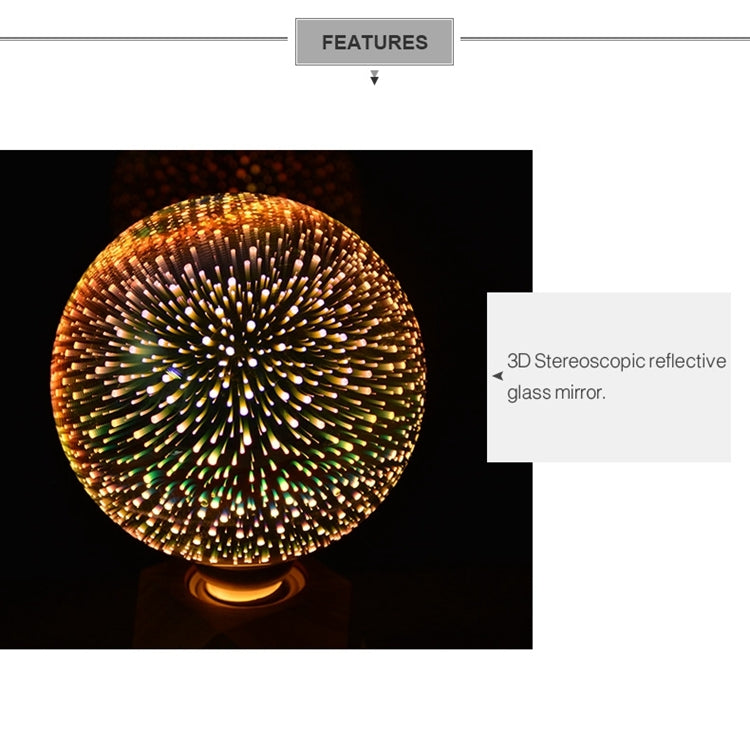 G80 E27 4W 3D煙花燈 48顆SMD2835燈珠 IP65防水 暖白光 AC 85-265V