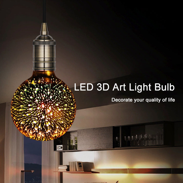 G95 E27 4W 3D煙花燈 48顆SMD2835燈珠 IP65防水 暖白光 AC 85-265V