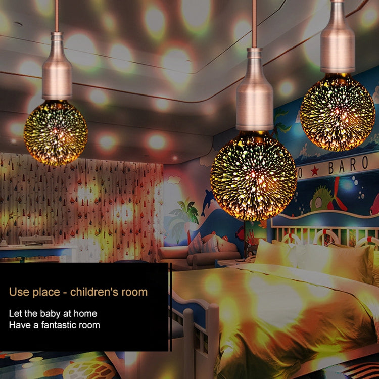 G95 E27 4W 3D煙花燈 48顆SMD2835燈珠 IP65防水 暖白光 AC 85-265V