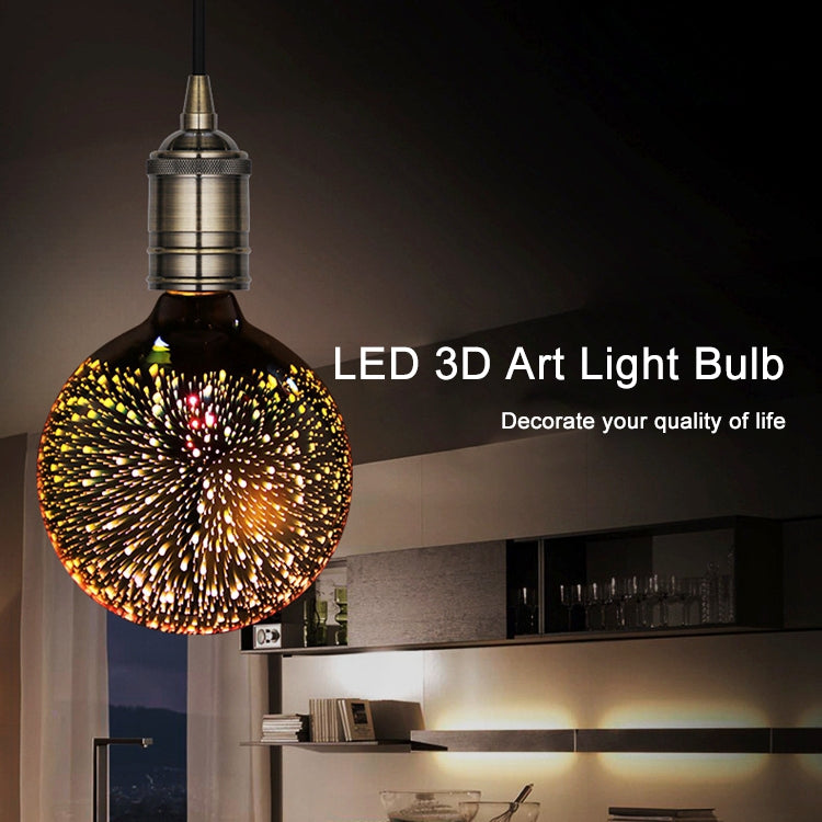 G125 E27 4W 3D煙花燈 48顆SMD2835燈珠 IP65防水 暖白光 AC 85-265V