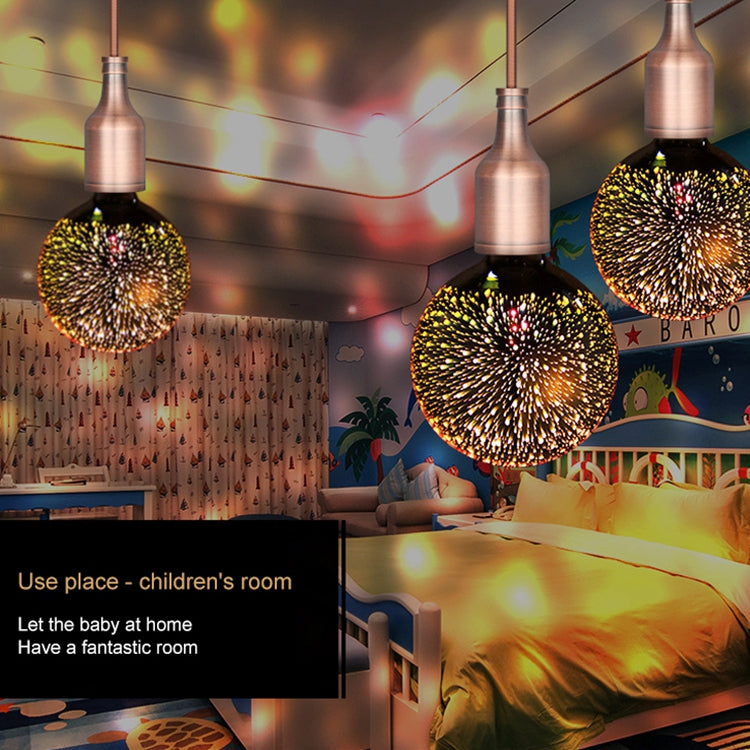 G125 E27 4W 3D煙花燈 48顆SMD2835燈珠 IP65防水 暖白光 AC 85-265V