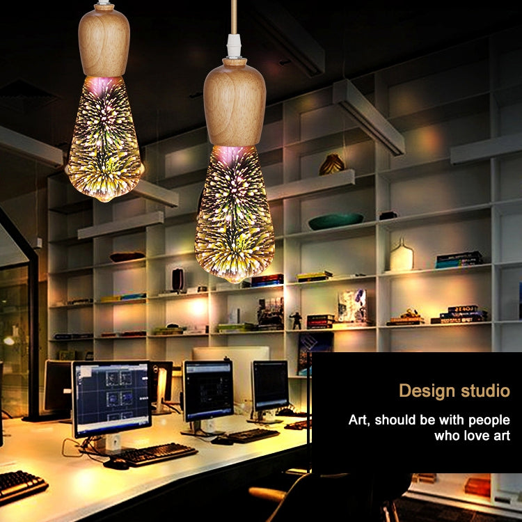 ST64 E27 4W 3D煙花燈 48顆SMD2835燈珠 IP65防水 暖白光 AC 85-265V