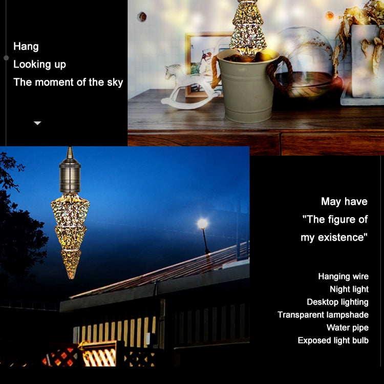 聖誕樹 E27 4W 3D煙花燈 48顆SMD2835燈珠 IP65防水 暖白光 AC 85-265V