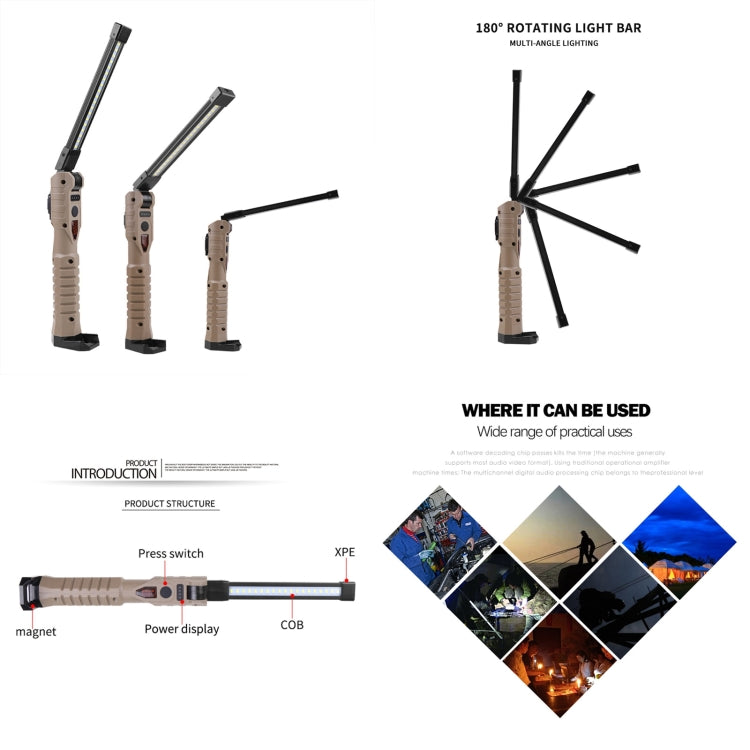 FA-WK06 多功能可充電摺疊式工作應急燈帶充電寶功能