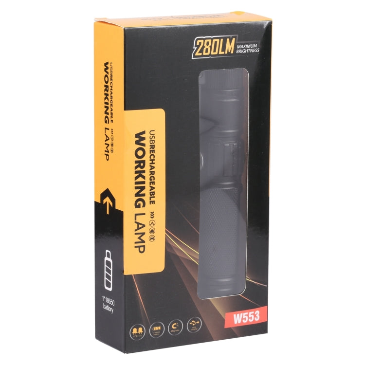 W553 280LM USB充電可摺疊移動手持式工作應急燈，尺寸：16.5 x 3.8cm