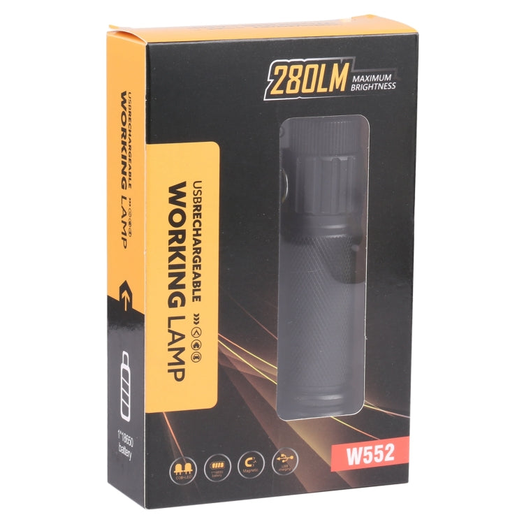 W552 280LM USB充電可摺疊移動手持式工作應急燈，尺寸：13.5 x 3.8cm