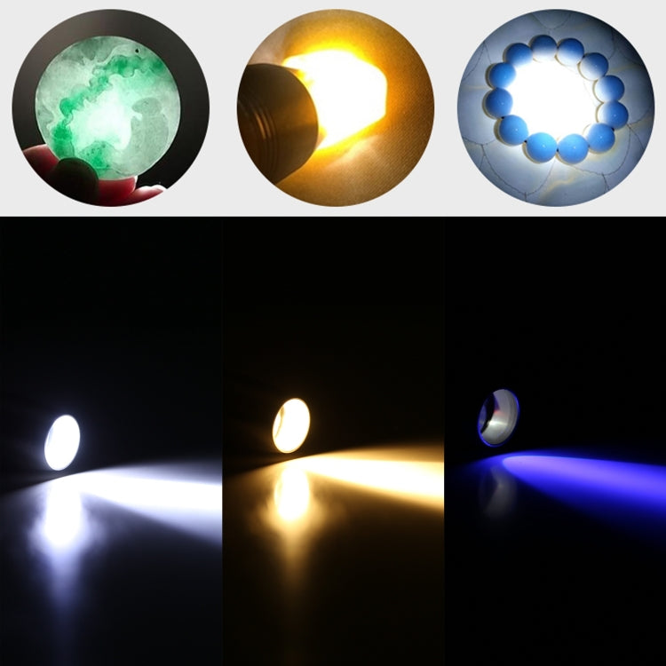 36C Type-C充電 無級調光三光源玉石鑒定手電筒