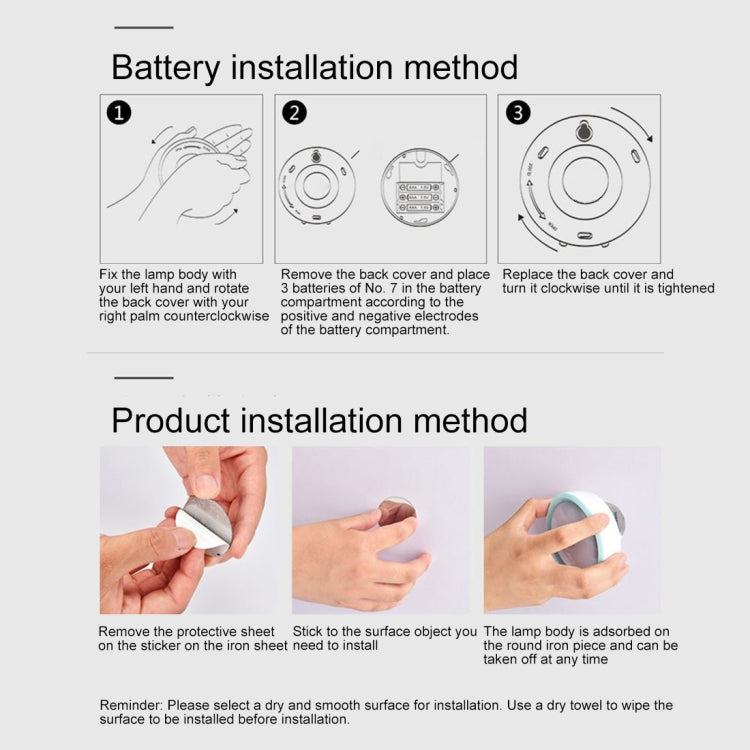 R10 4000K 人體感應小夜燈應急燈櫥櫃燈 感應距離：約3米 DC 4.5V