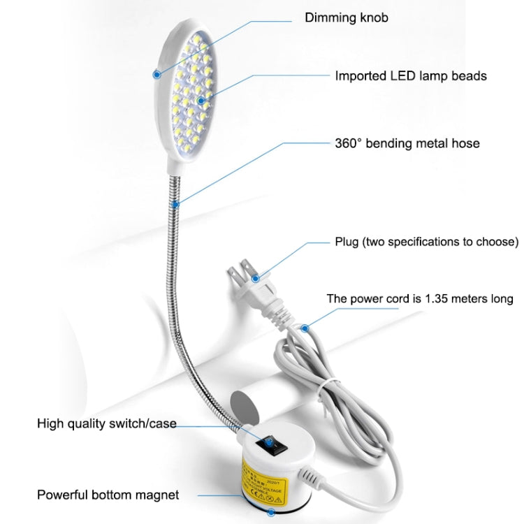 LED縫紉機燈 可調光磁鐵工作節能燈 22燈珠